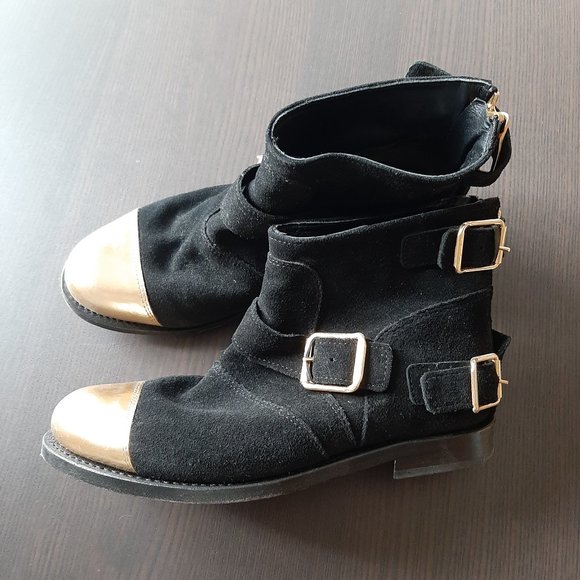 Balmain x H&M Suede Welted Ankle Boots EU 37 - Picture 2 of 7